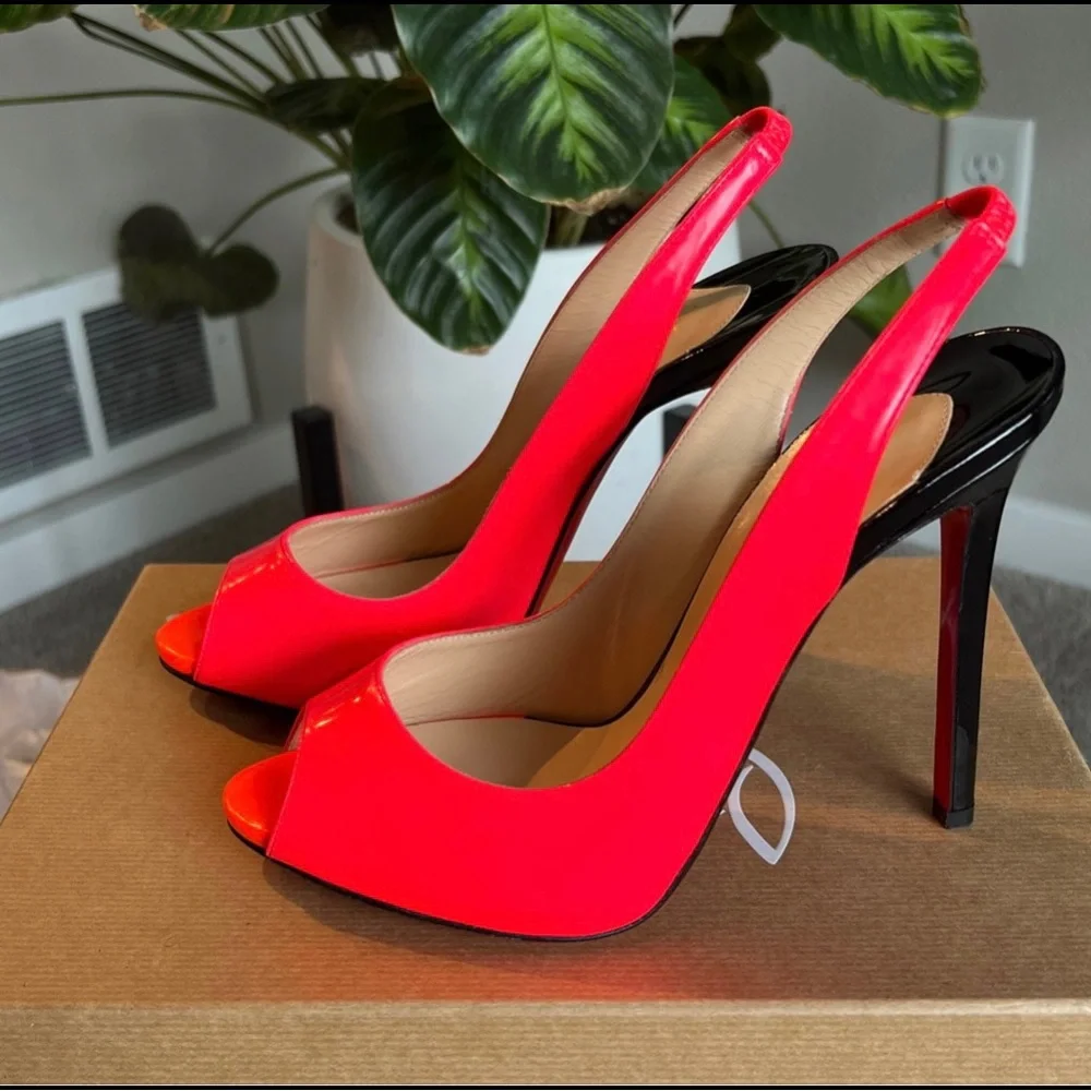 Christian Louboutin Clare slingback Pumps open toe - Picture 3 of 10